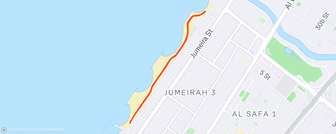 Map of the activity, Morning Run