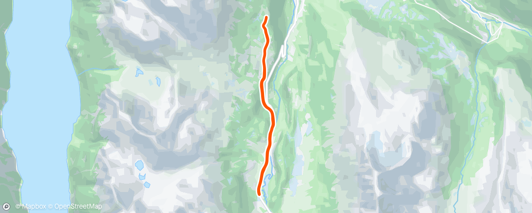 Map of the activity, Litt snøkriging og 3x2min stigningløp