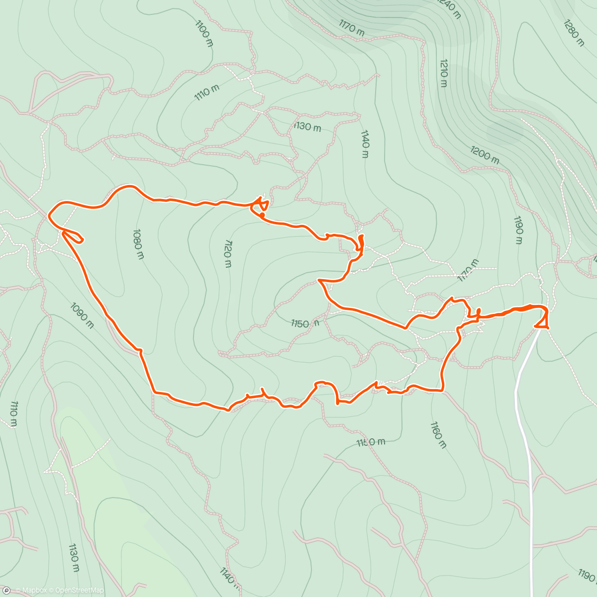 Map of the activity, Red Valley