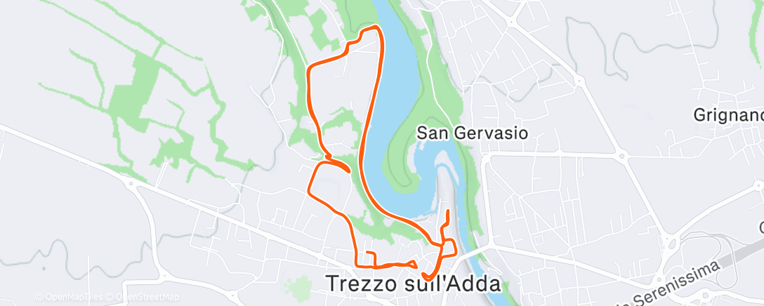 Map of the activity, Morning Run