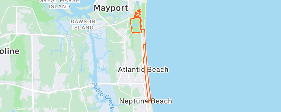 Map of the activity, Afternoon Ride