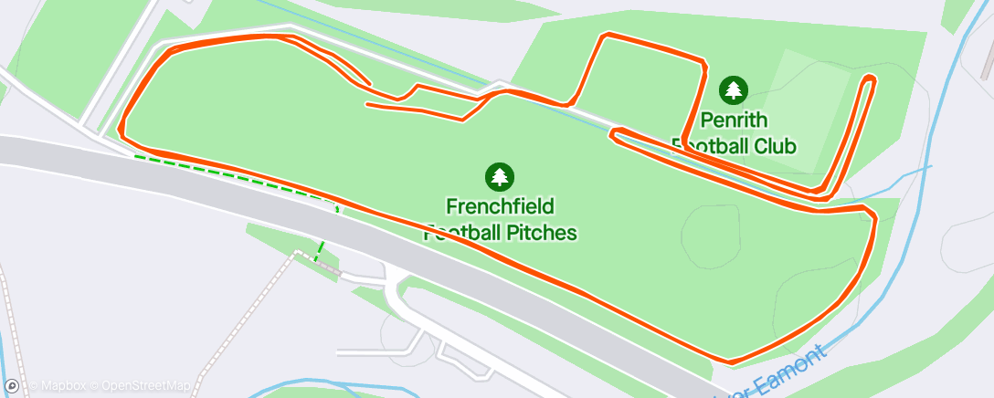 Map of the activity, Penrith Park run 🥵