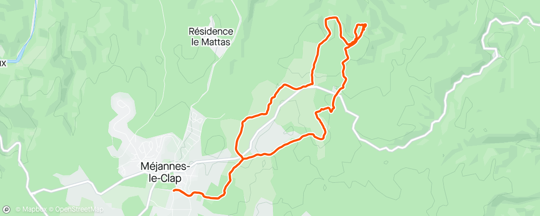 Map of the activity, Trail des avens 1ère étape