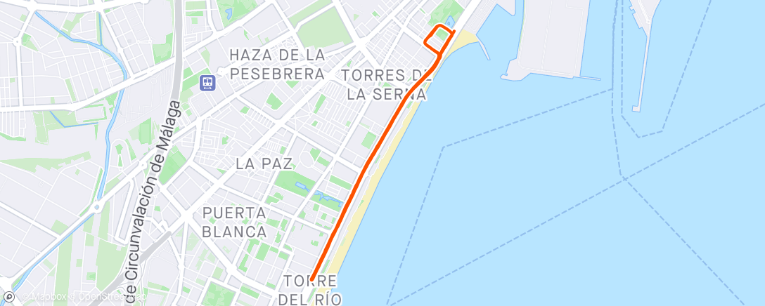 Map of the activity, ☀️ Málaga, Andalucía Morning Run