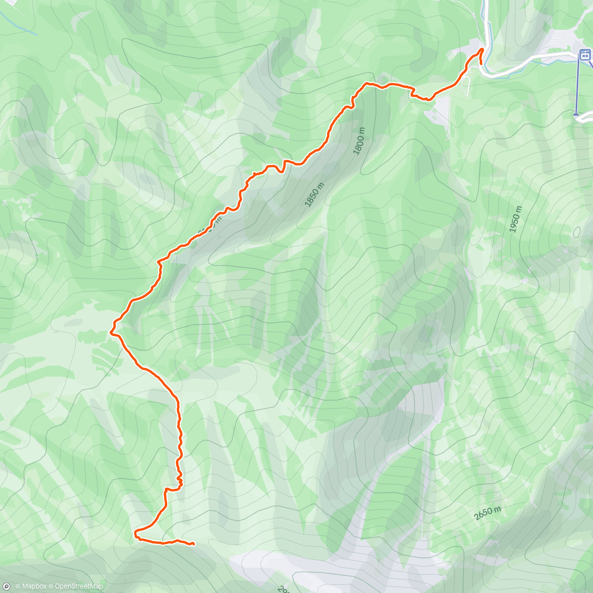Map of the activity, Lunch Hike