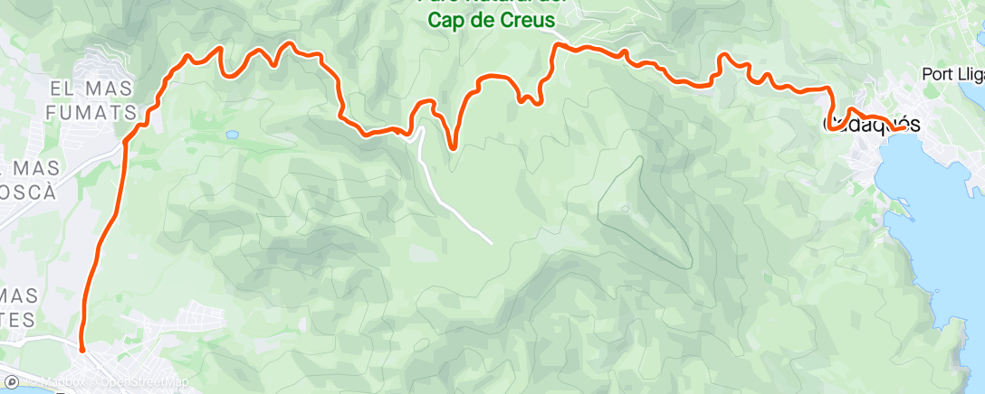 Map of the activity, Cadaquès - Rosas
