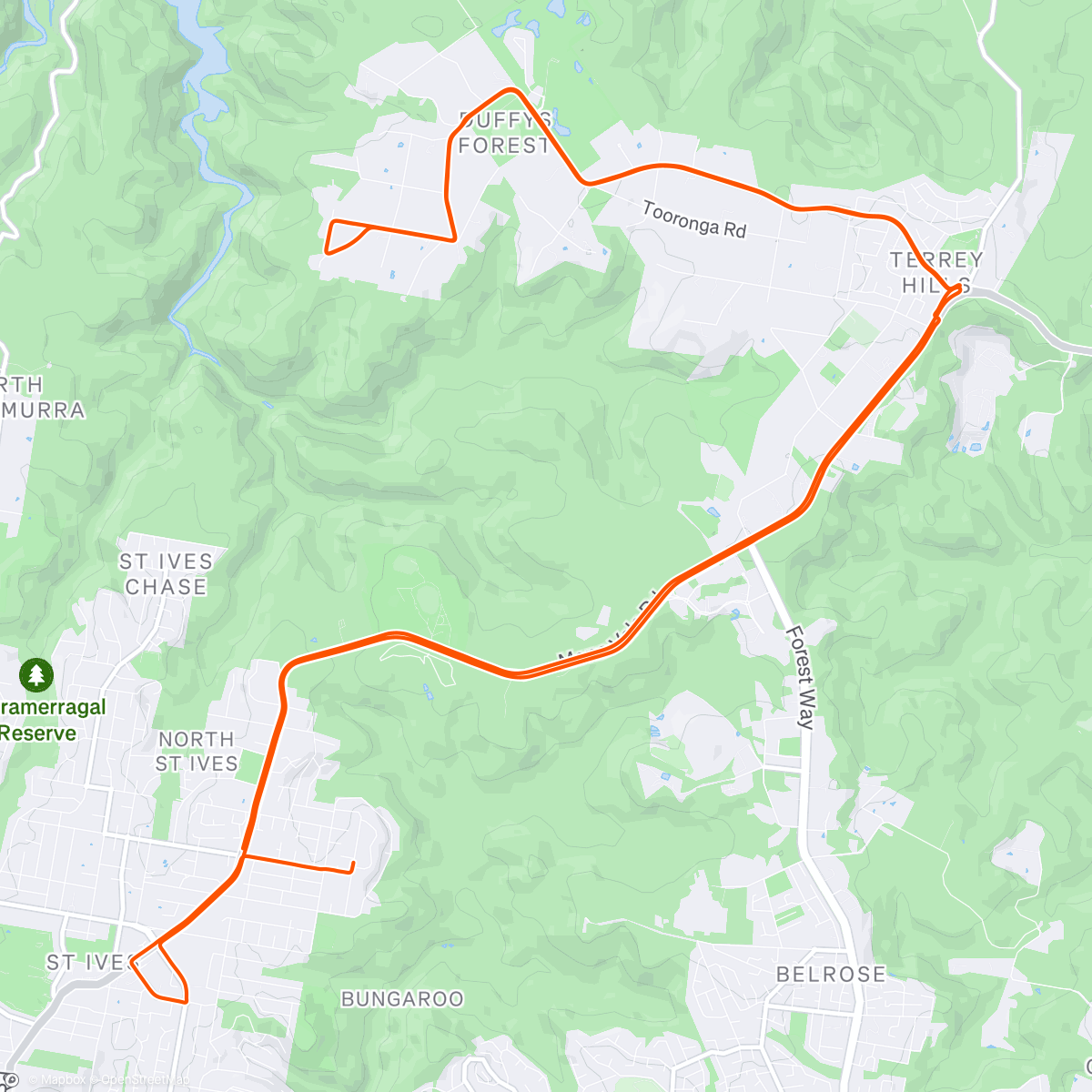Map of the activity, Nigel no-mates Festive 500 completed