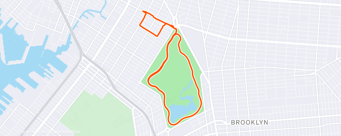 Map of the activity, Afternoon Run