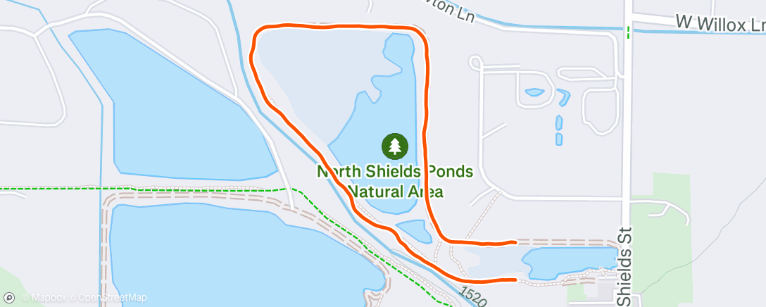 Map of the activity, Evening Trail Run