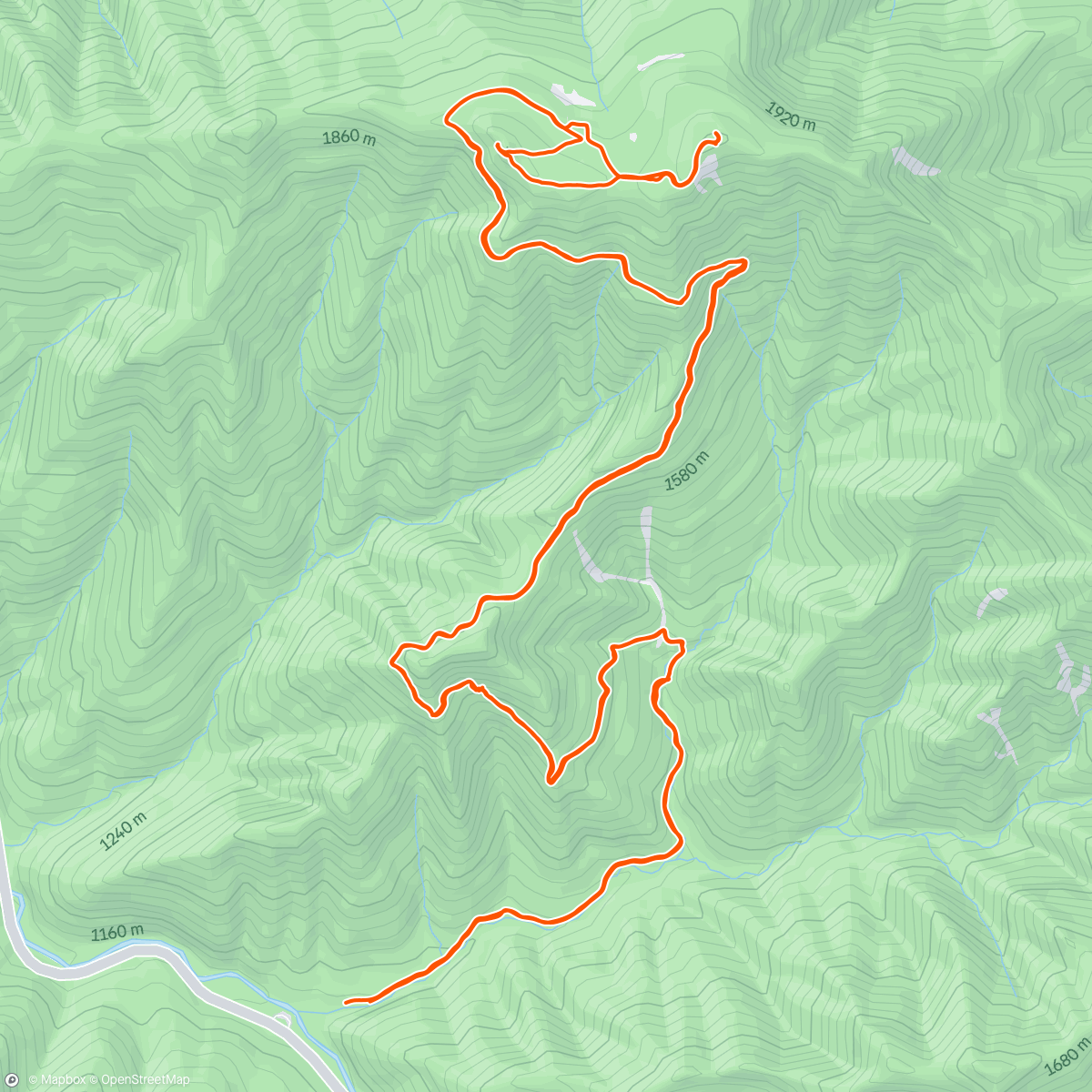 Map of the activity, Mt LeConte