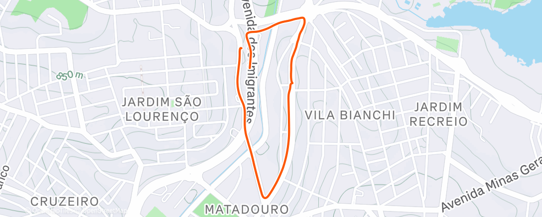 Map of the activity, Tarde Ciclismo