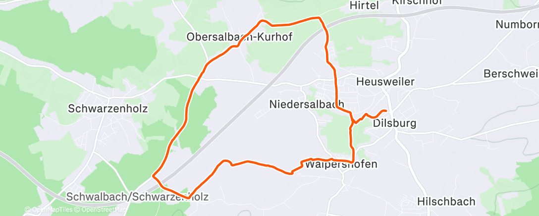 Map of the activity, feels like every step twice