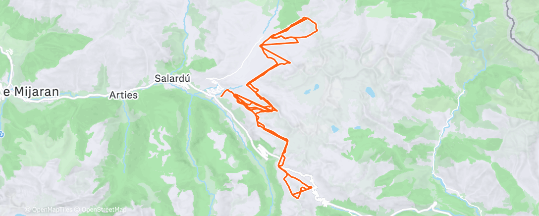 Map of the activity, Esquí alpino matutino