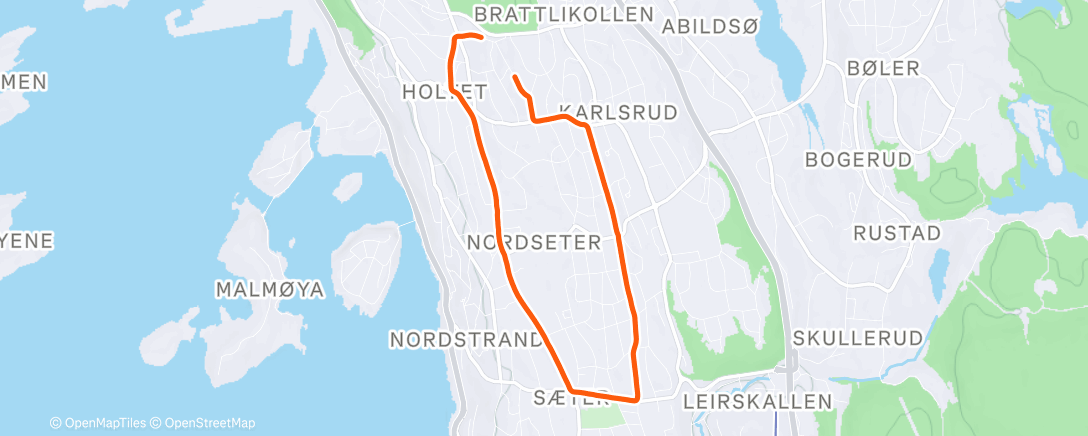 Map of the activity, Morning Run
