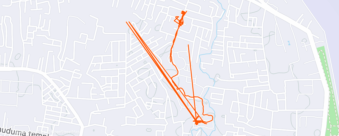 Map of the activity, Evening Walk