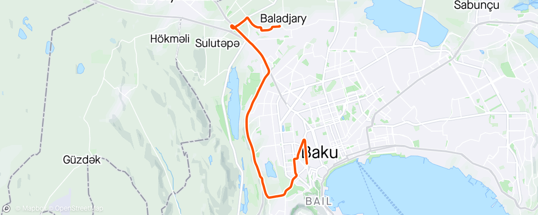 Mapa da atividade, Cycling