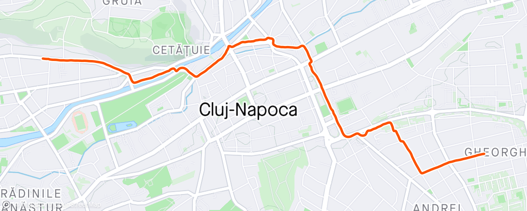 Map of the activity, ride