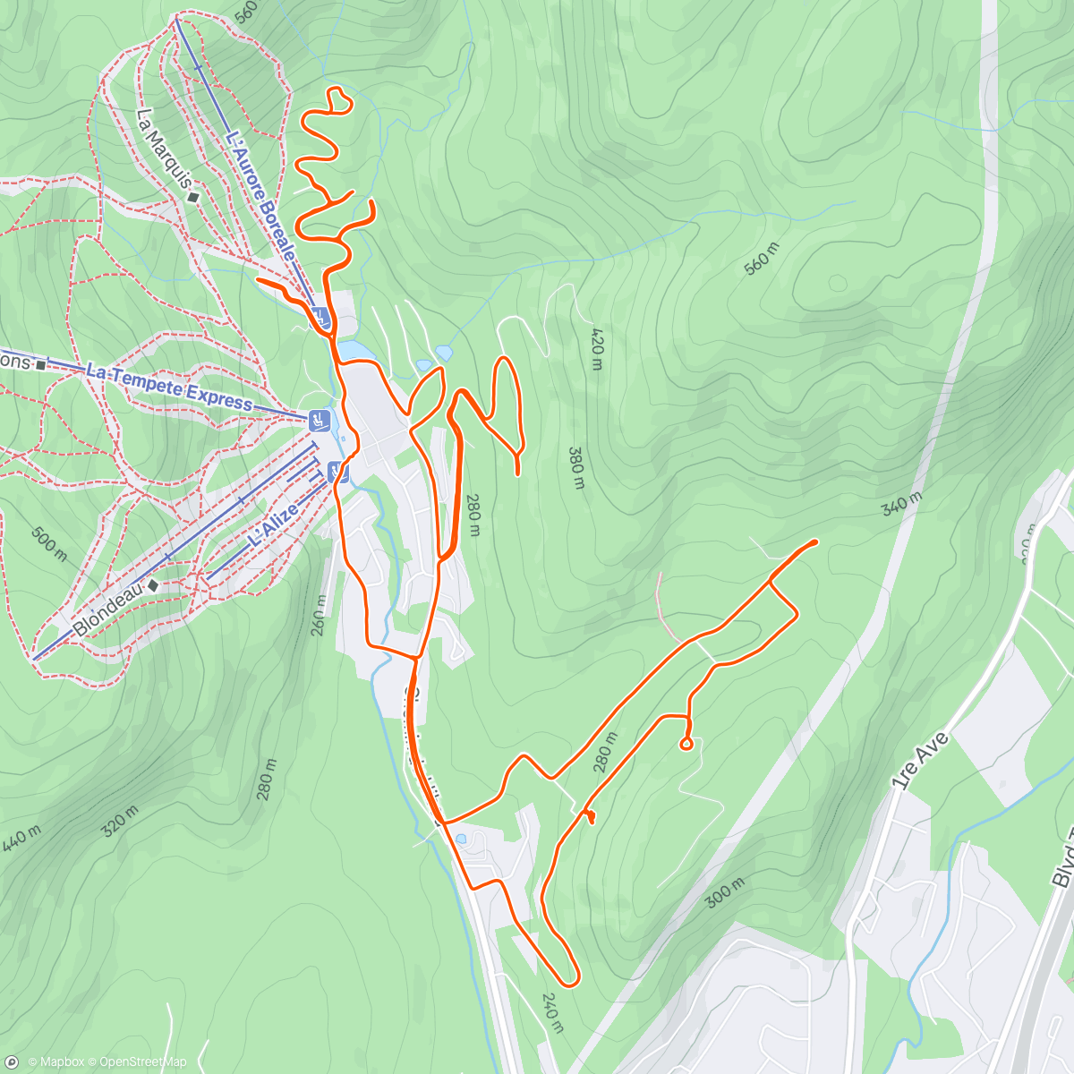 Mapa de la actividad (Routes - Côtes de Sto)