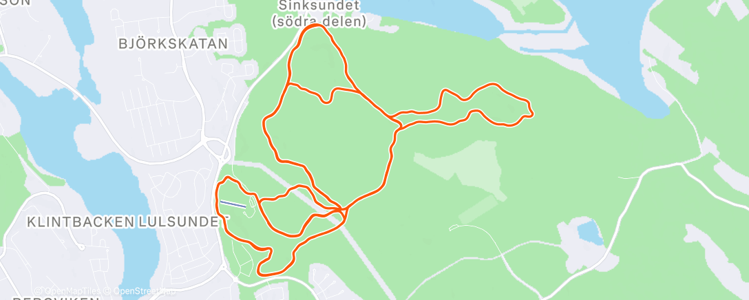 Map of the activity, Evening Nordic Ski