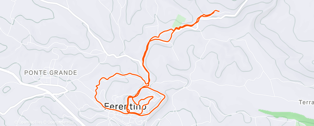 Map of the activity, Lunch Run