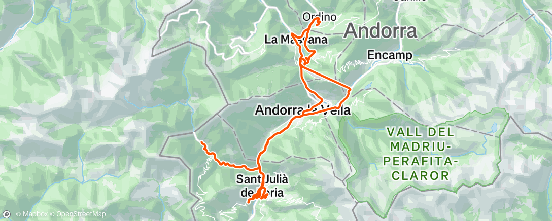 Map of the activity, Dry(ish) everywhere but Ordino