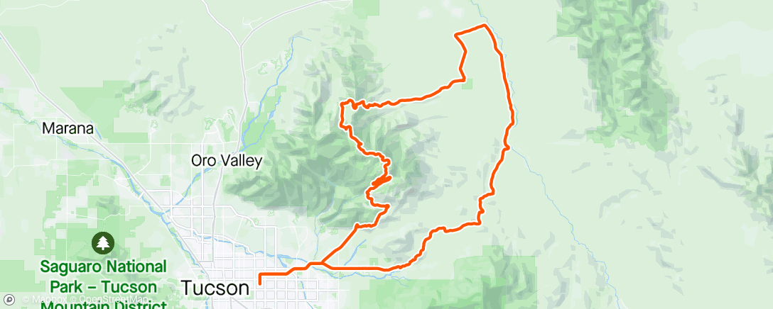 Map of the activity, AZT Recon: Red Ridge to Catalina Camp