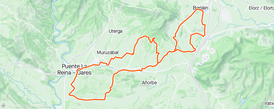 Map of the activity, BTT por la ruta del espárrago