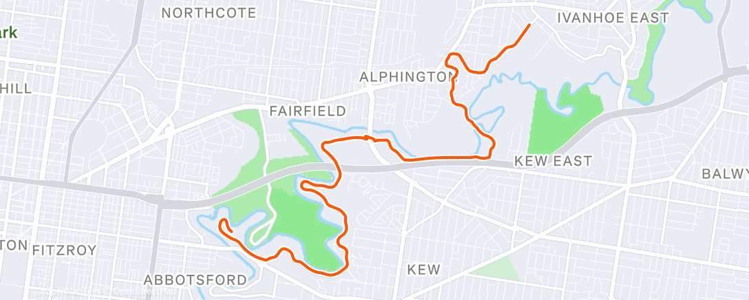 Map of the activity, Home from non race.