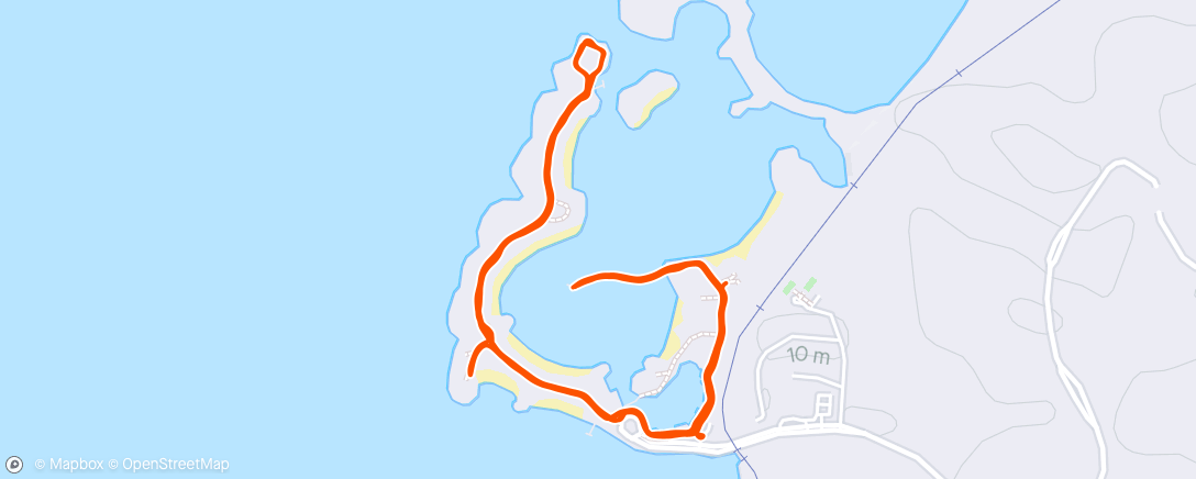 Map of the activity, First Run at Momi in Fiji - 10k easy