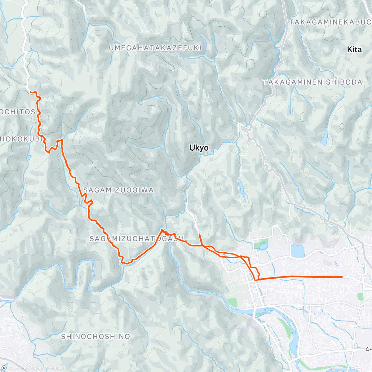 Map of the activity, 峠朝練！☀️早朝の神明峠