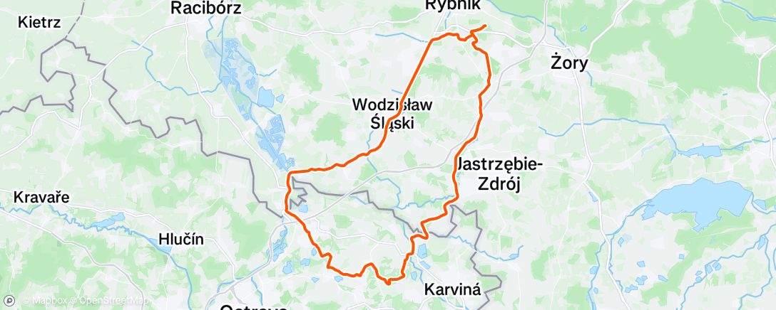 Map of the activity, Morning Ride - Lutyně 🇨🇿