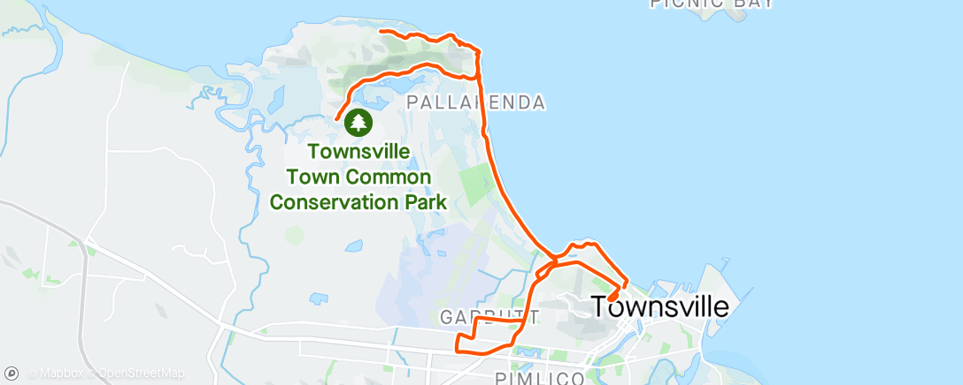 Map of the activity, MTB ride
