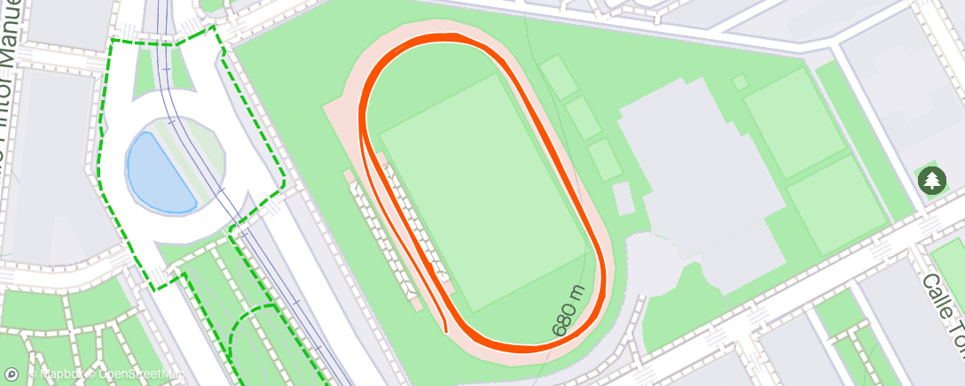 Mapa da atividade, Carrera nocturna