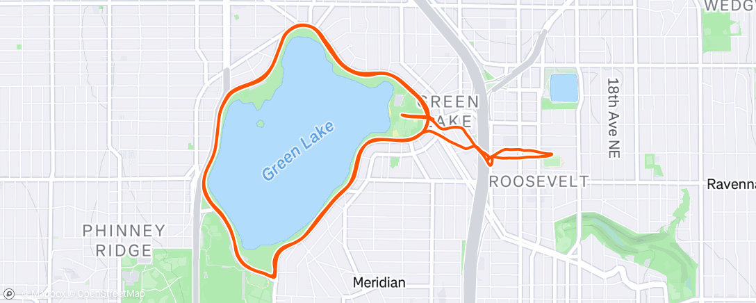 Map of the activity, 6 mi tempo