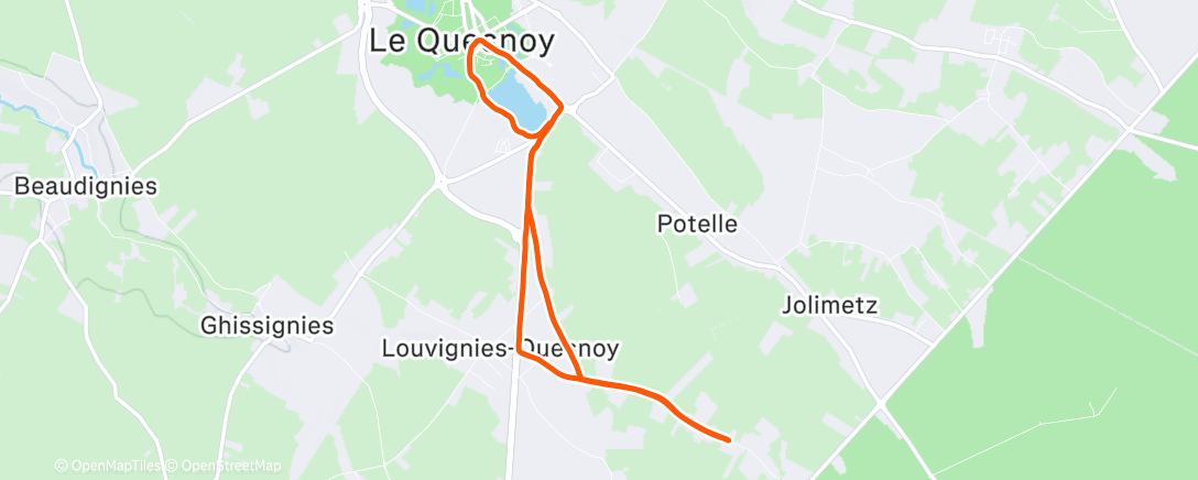 Map of the activity, Nike Run Club: Tuesday Afternoon Run