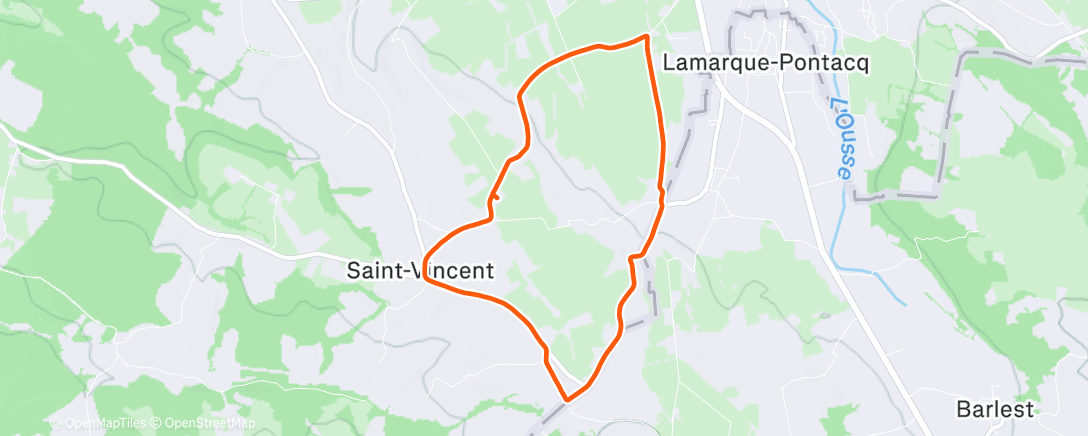 Карта физической активности (Alternance marche course avec Popo)