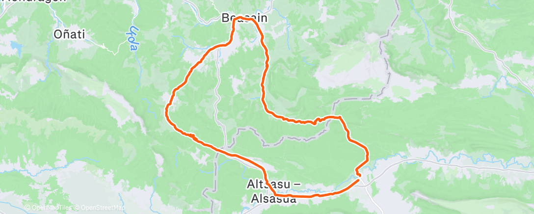 Map of the activity, Lunch Ride