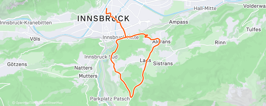 Карта физической активности (Zwift - 60’ @260w on Lutscher in Innsbruck)