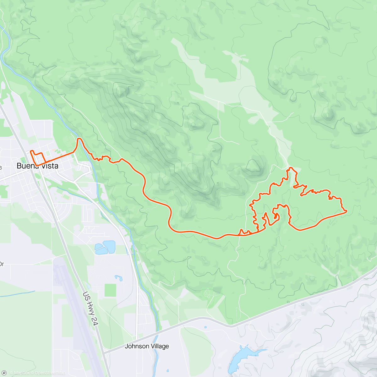 Map of the activity, Ezra's Buena Vista Birthday Bash Bicycle Ride