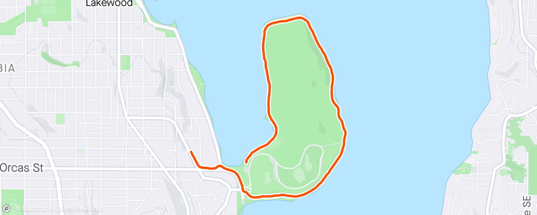 Map of the activity, Evening Walk