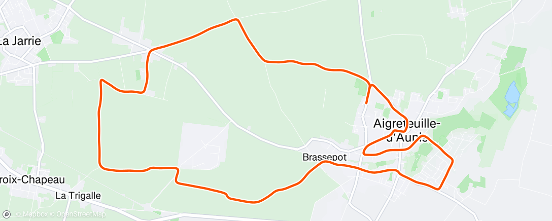 Map of the activity, Course à pied dans l'après-midi