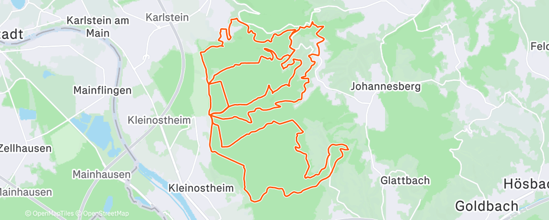 Map of the activity, Traillauf am Morgen