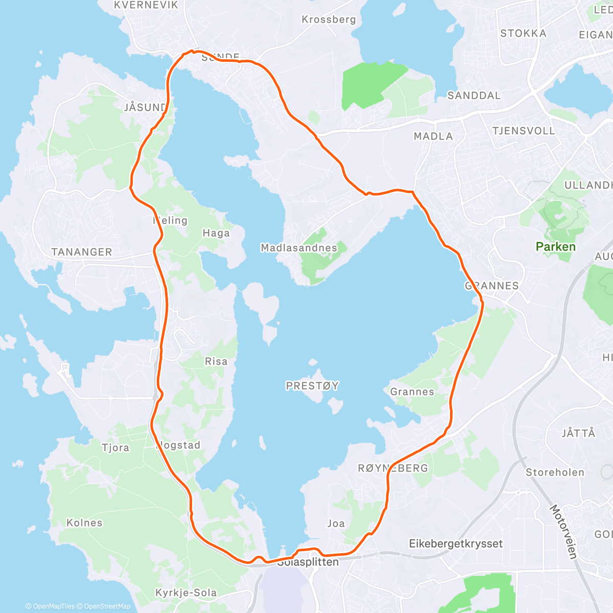 Map of the activity, Hafrsfjord runden med Eirik og Stig🎅🏻🏃‍♂️