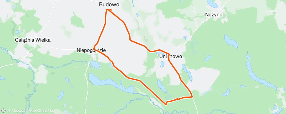 Map of the activity, Afternoon Run