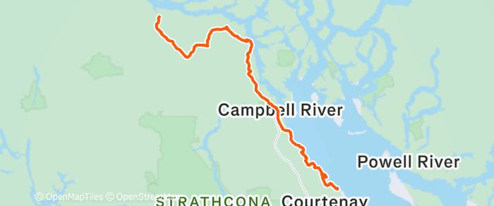 Route map of Area B (Lazo North) Loop