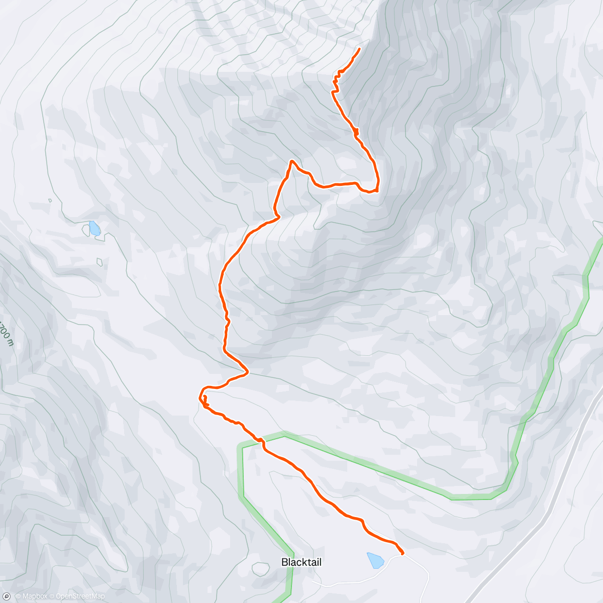 Map of the activity, Elk mtn children hike