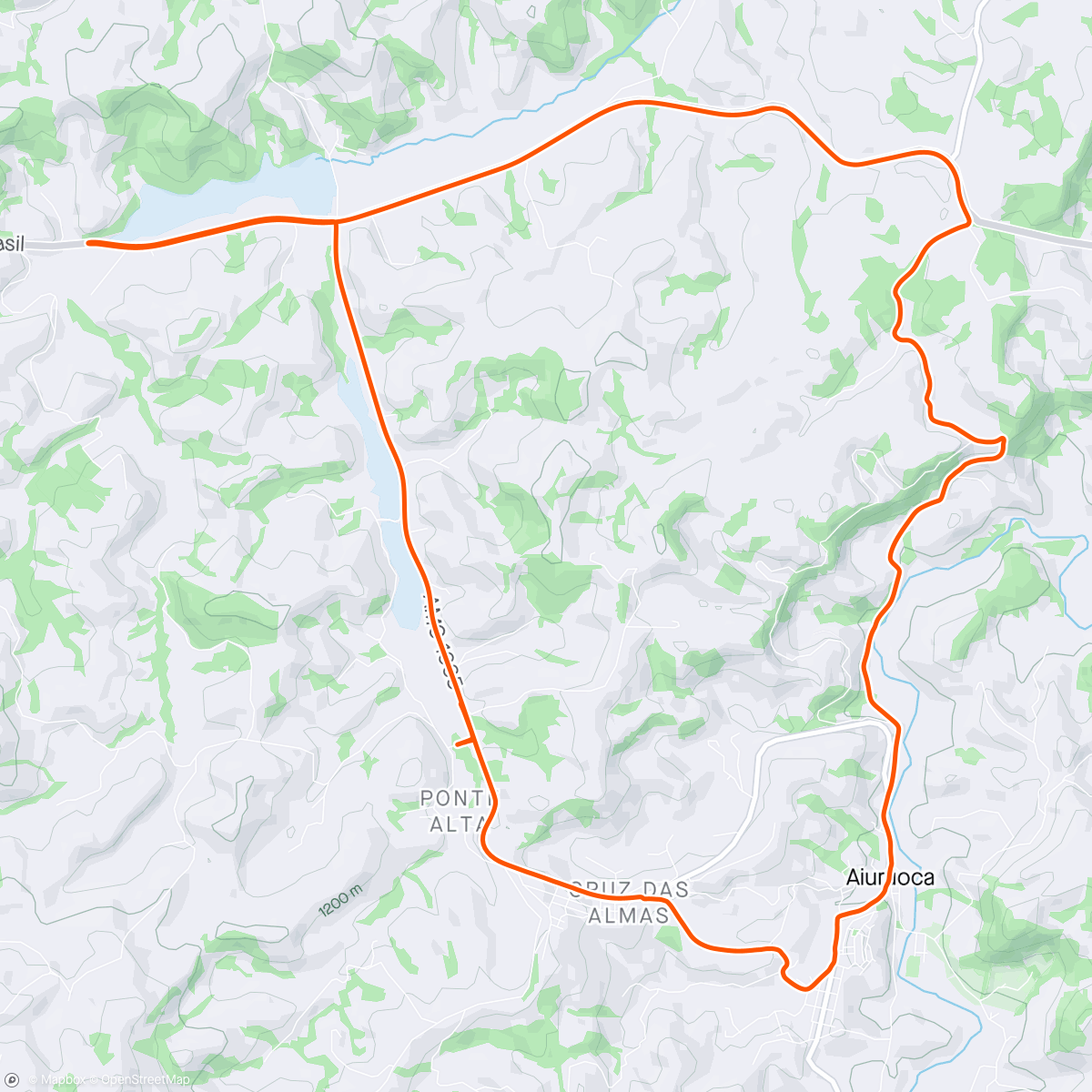 Map of the activity, Pedal para aquecer para amanhã e Cambruquira MG