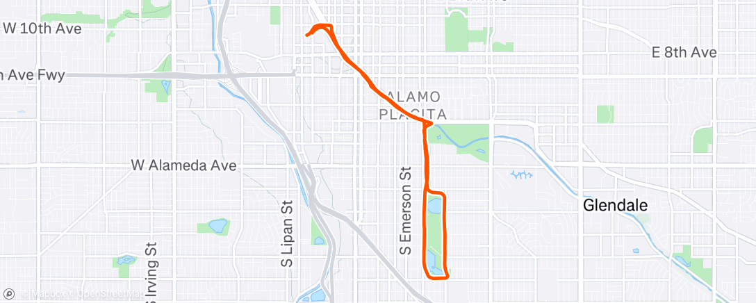 Map of the activity, Morning Trail Run