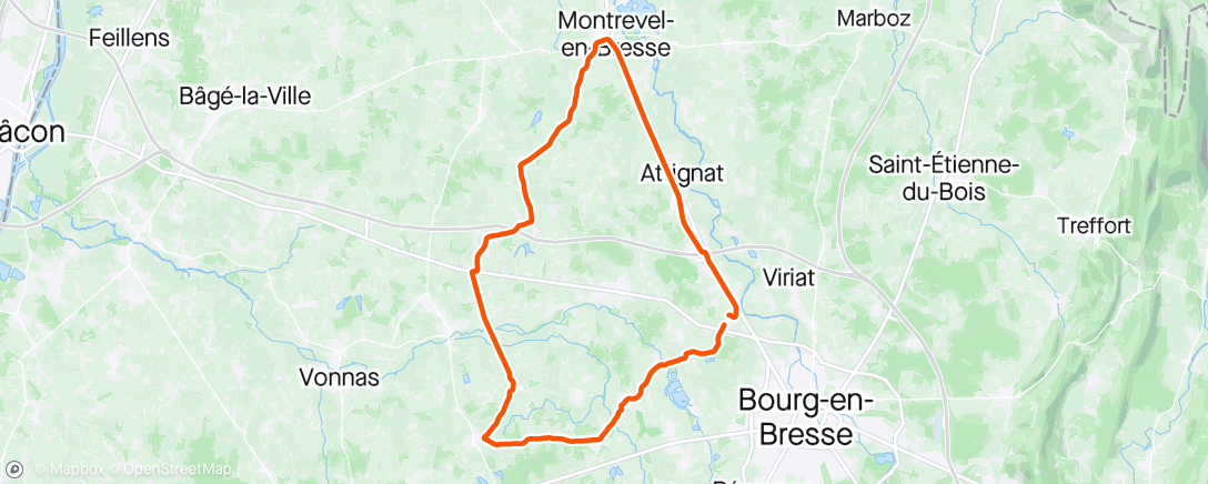 「Sortie vélo dans l'après-midi」活動的地圖