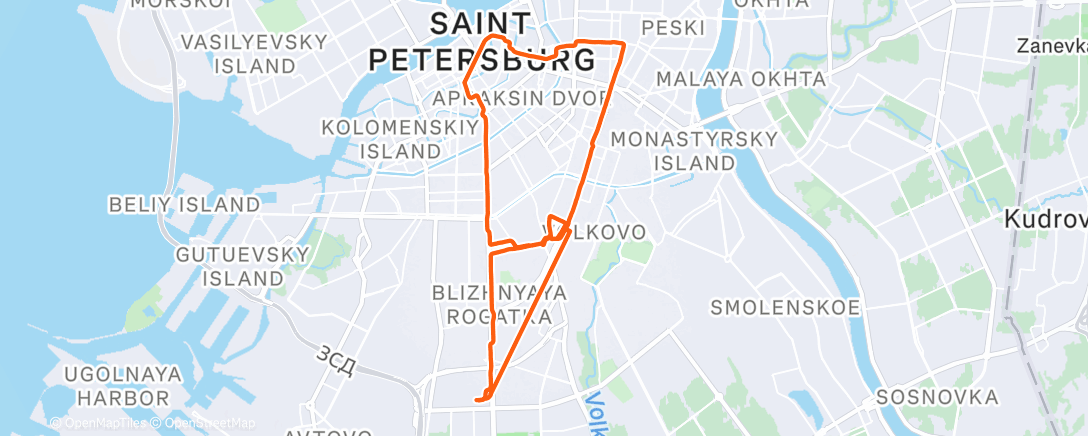 Map of the activity, Morning Run